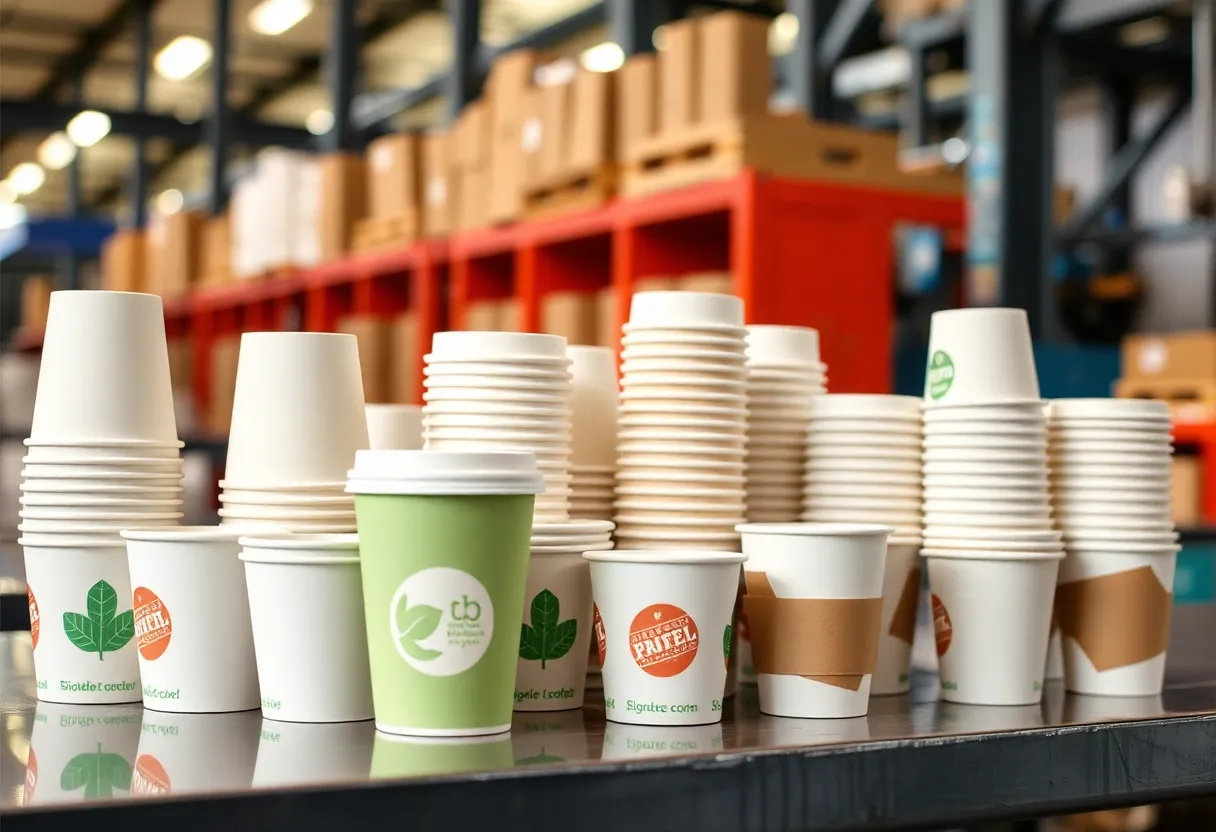 Biodegradable paper cups produced by WinCup