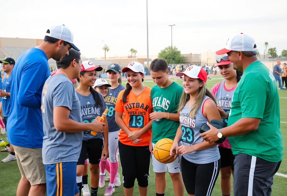 A collage of local athletes competing in various sports in Yuma, Arizona.