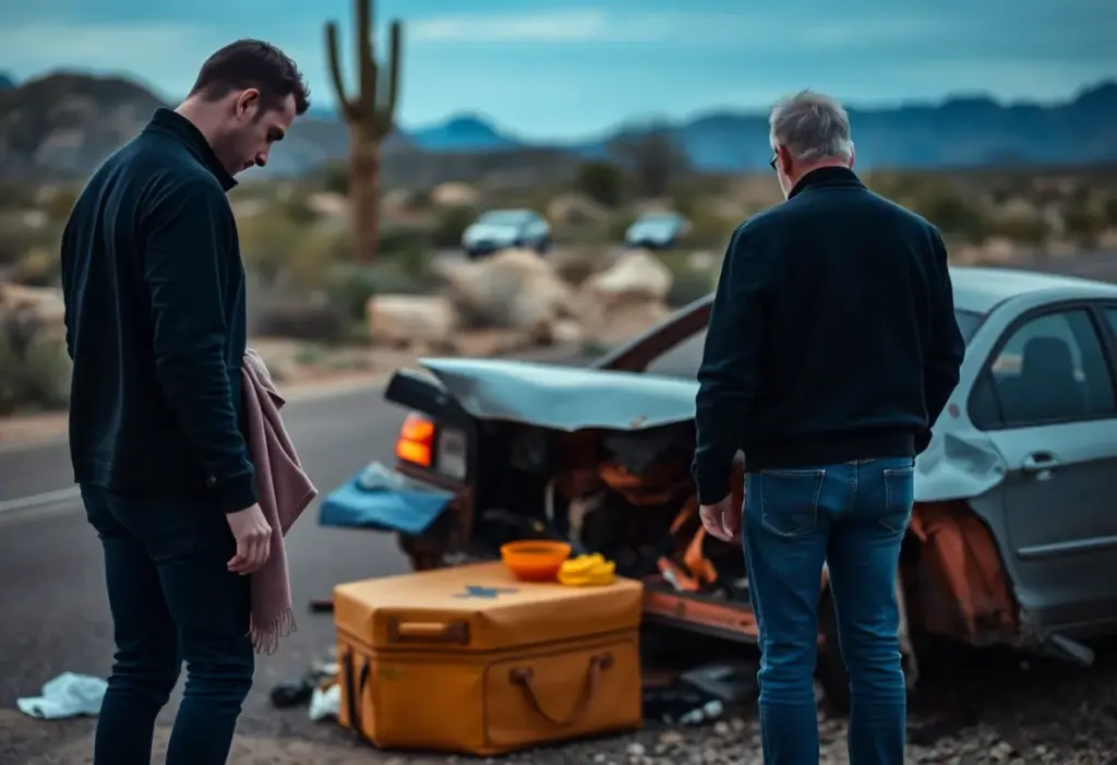 Family dealing with the consequences of a car accident in Arizona