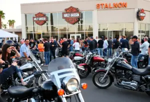 Crowd enjoying live music at Arizona Bike Week