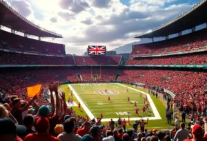 Arizona Wildcats football team celebrating a touchdown during the game.