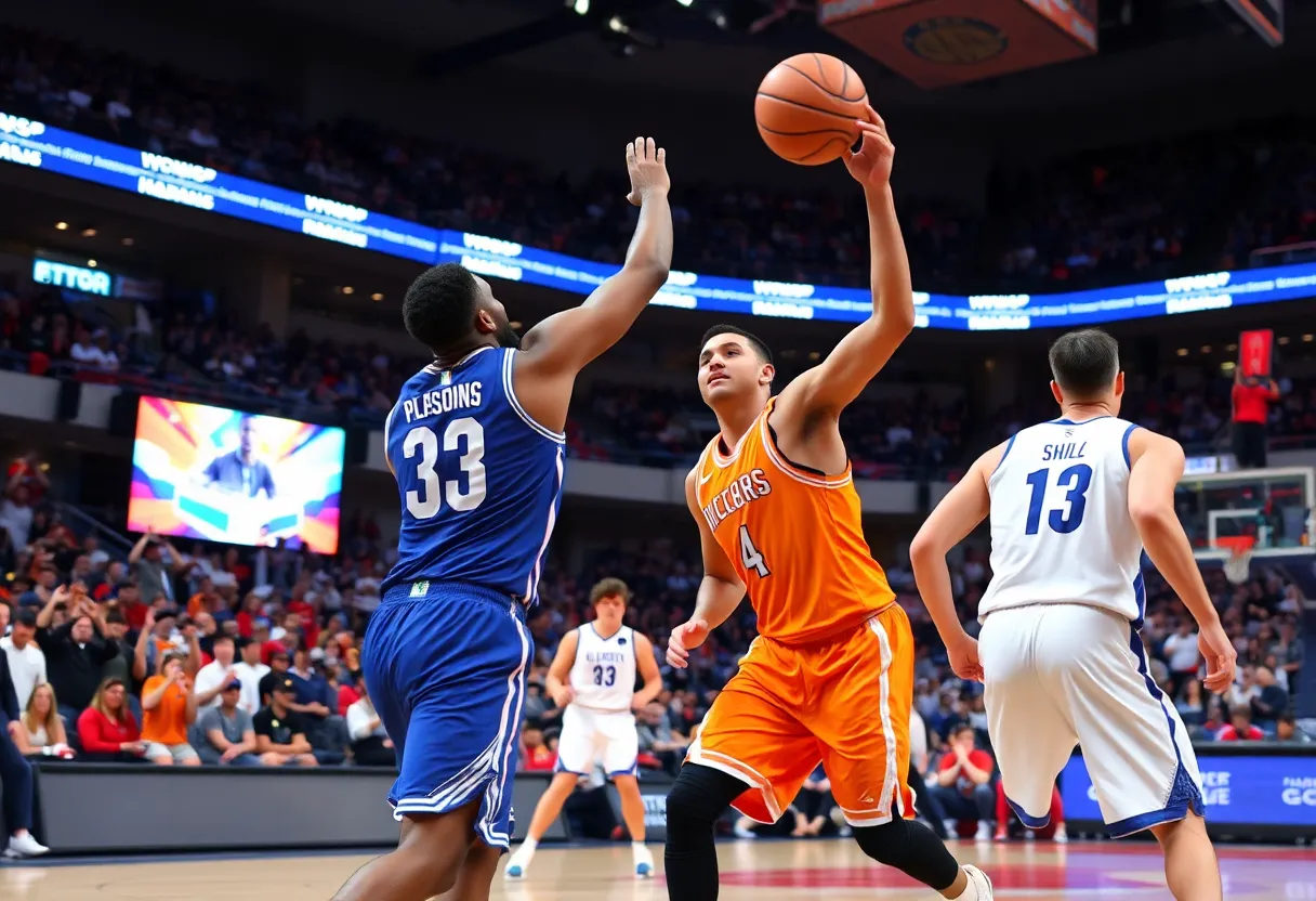 Arizona Wildcats basketball team during a game