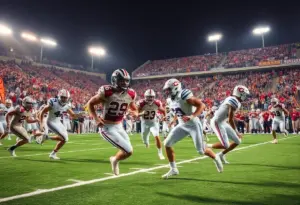 Arizona State University football team in action against Colorado
