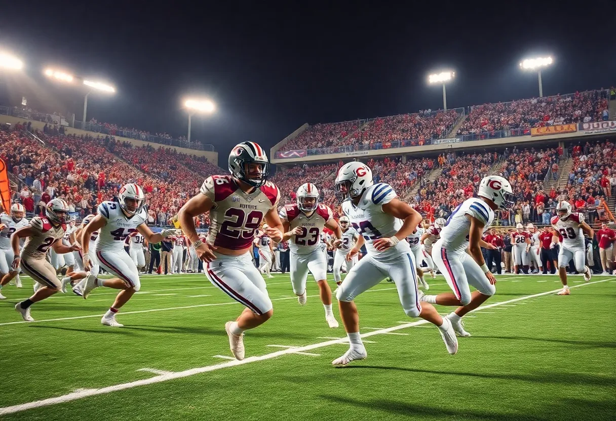 Arizona State University football team in action against Colorado