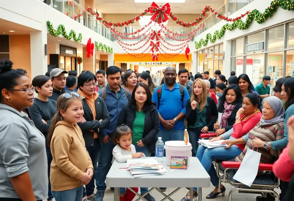 Community members participating in a blood drive at Arrowhead Towne Center.