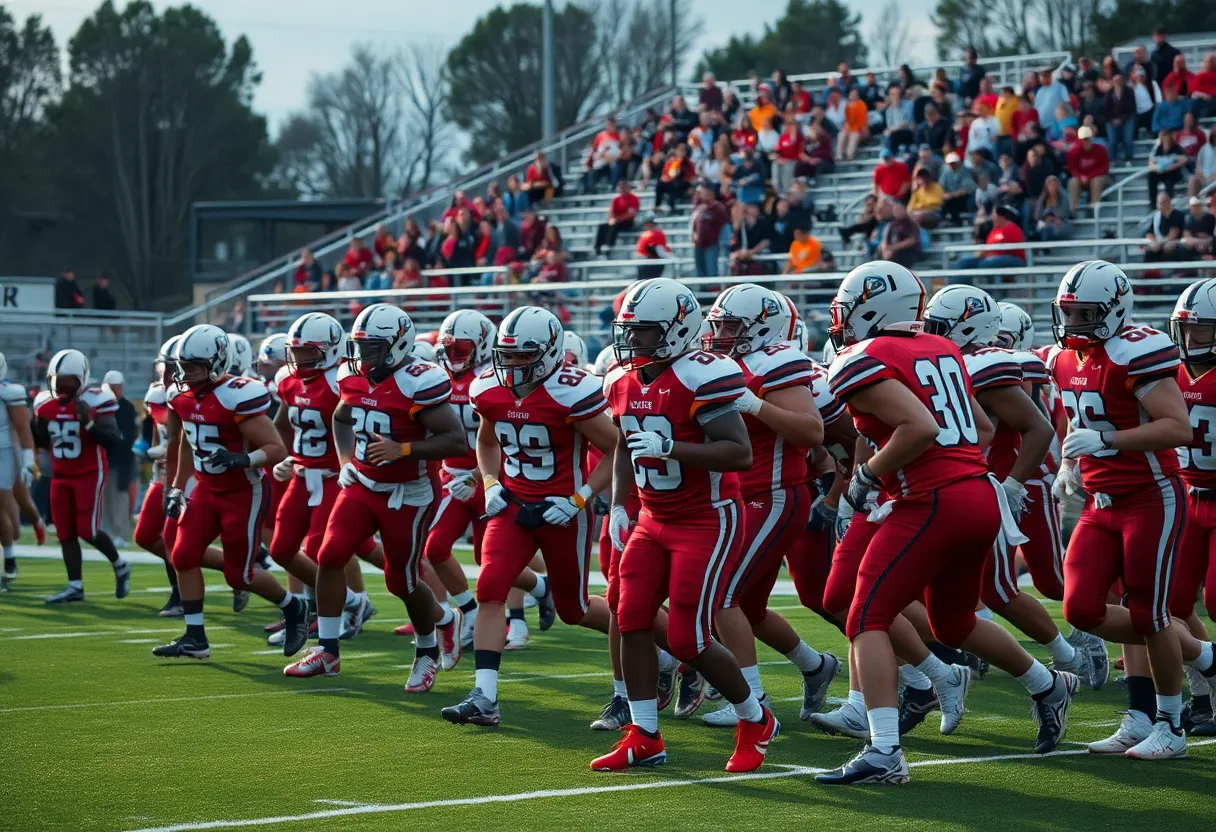 Elkton-Lake Benton High School football team during championship game