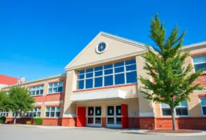 Secure entrance of a Phoenix elementary school