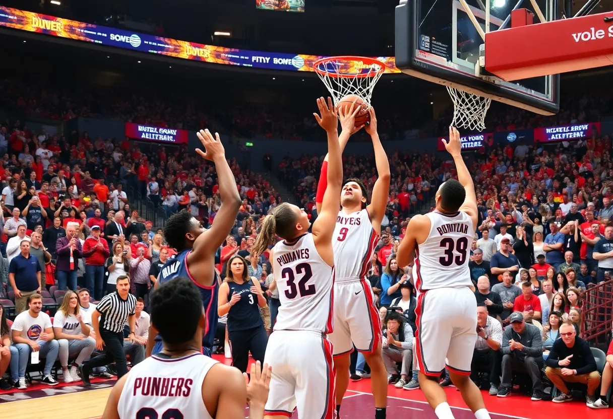 Grand Canyon University men's basketball game in action