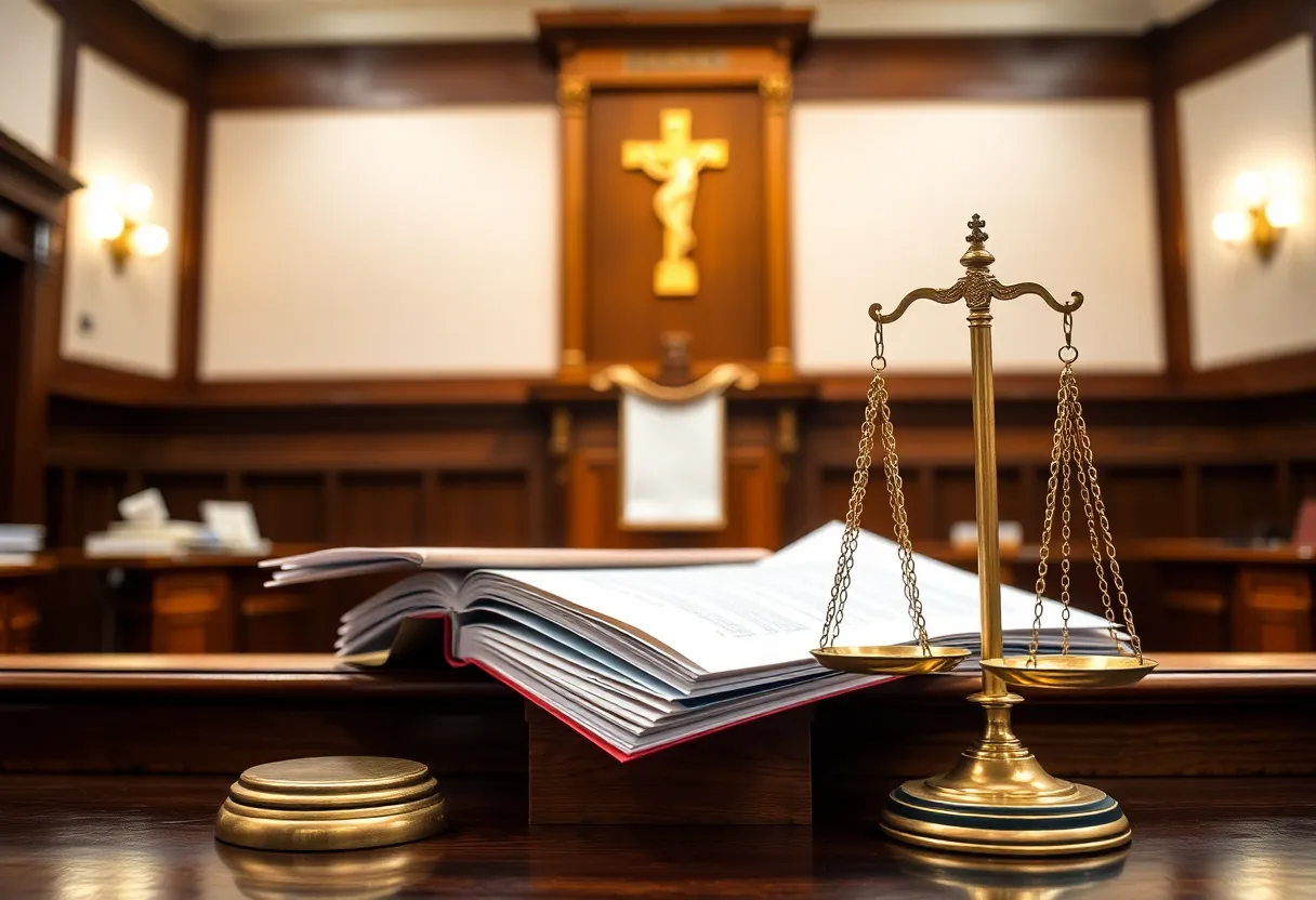 Courtroom representing the Grossenbach lawsuit