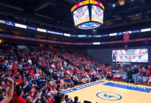 Basketball fans at the Jerry Colangelo Classic in PHX Arena