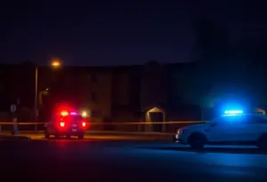 Crime scene in North Phoenix following a shooting incident