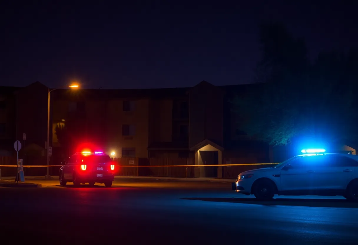 Crime scene in North Phoenix following a shooting incident
