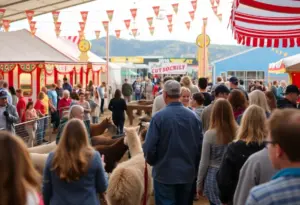 Children interacting with animals at a petting zoo