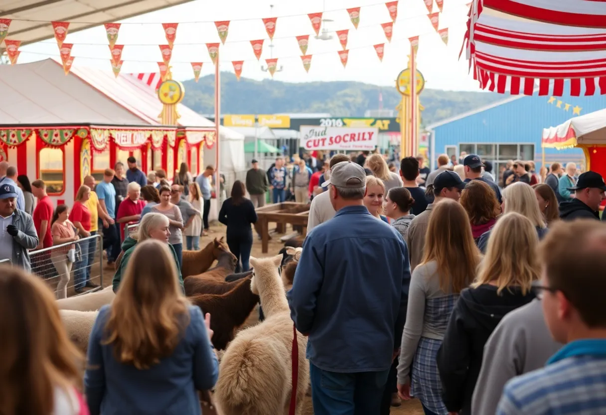 Children interacting with animals at a petting zoo