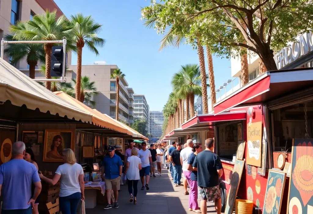 Vibrant Phoenix Flea Market showcasing local businesses and handmade goods