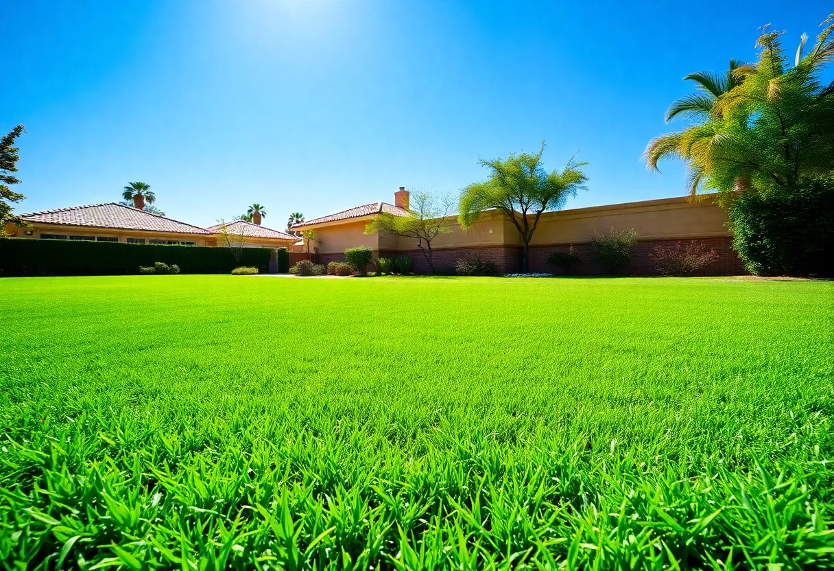 Lush green lawn in Phoenix, AZ