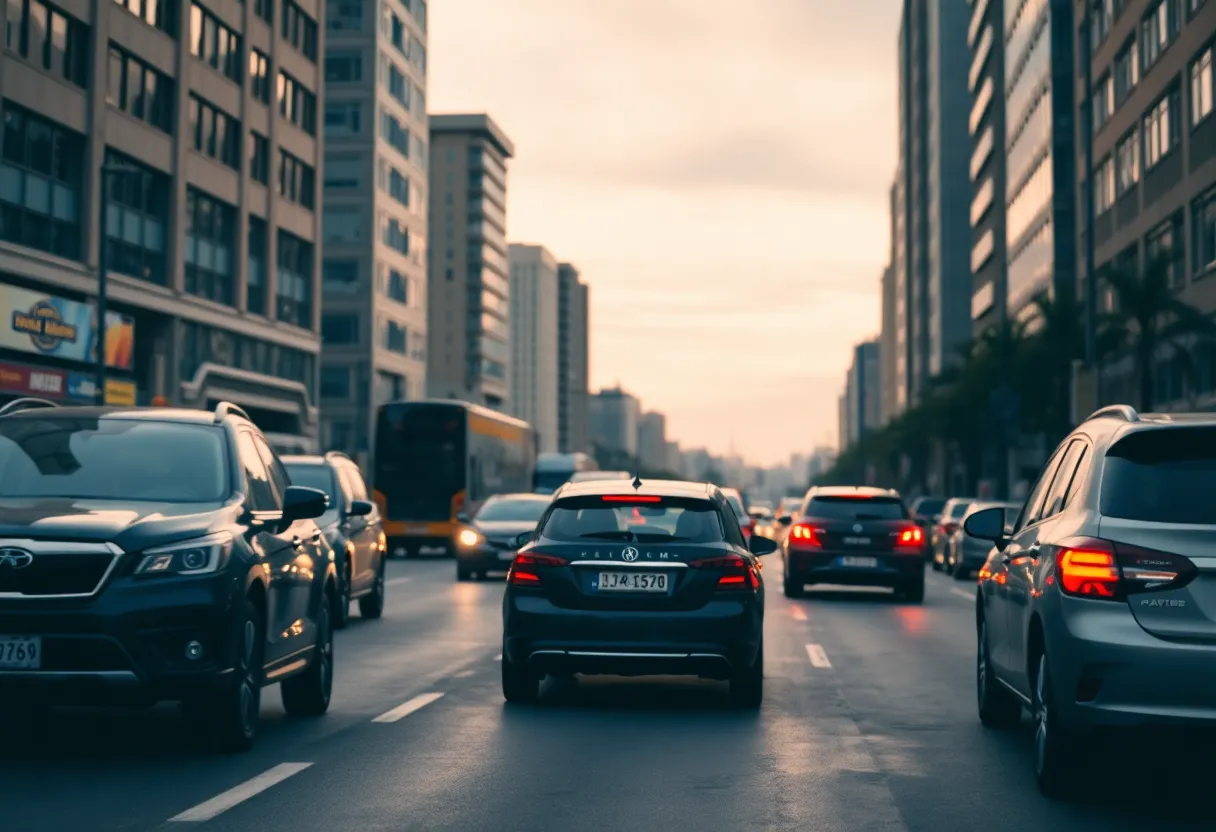 Scene of a road rage incident in Phoenix