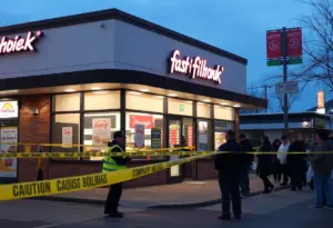 Police investigating an armed robbery at an Arby's restaurant in Phoenix.