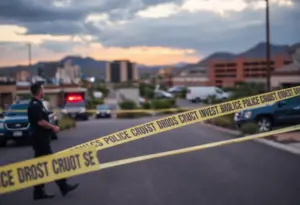 Police investigation near the shooting site in Phoenix, Arizona