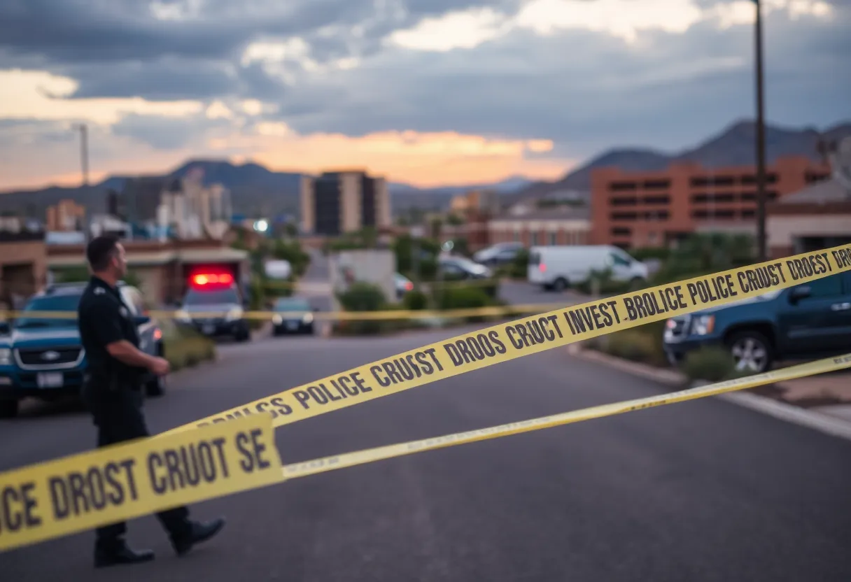 Police investigation near the shooting site in Phoenix, Arizona