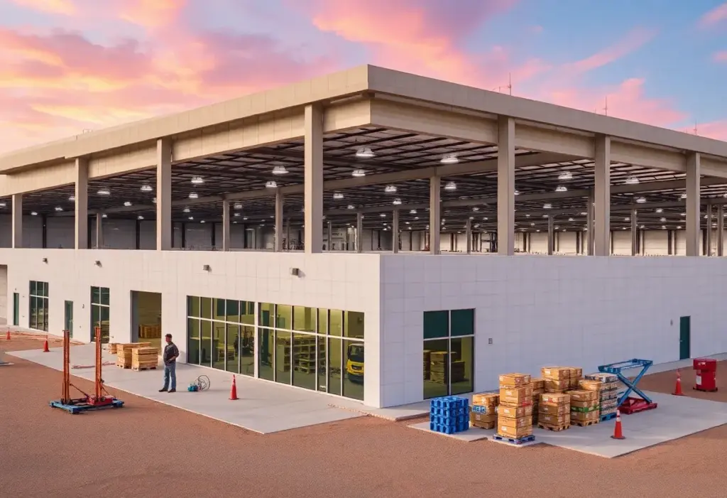 Construction site of Pure-Logic Industries headquarters in Chandler