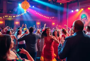 The Spanish Harlem Orchestra performing at the Salsa Navidad concert