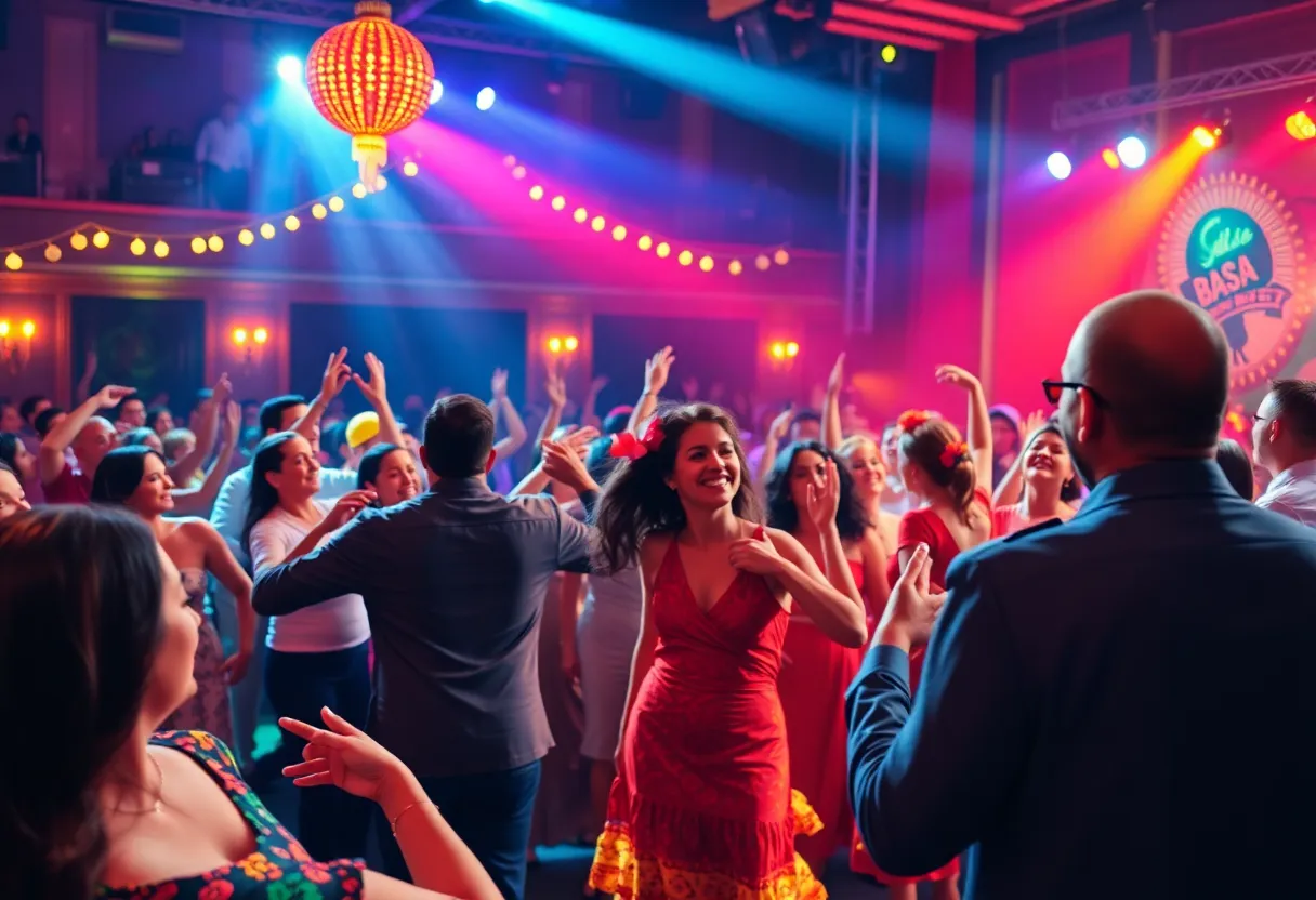 The Spanish Harlem Orchestra performing at the Salsa Navidad concert