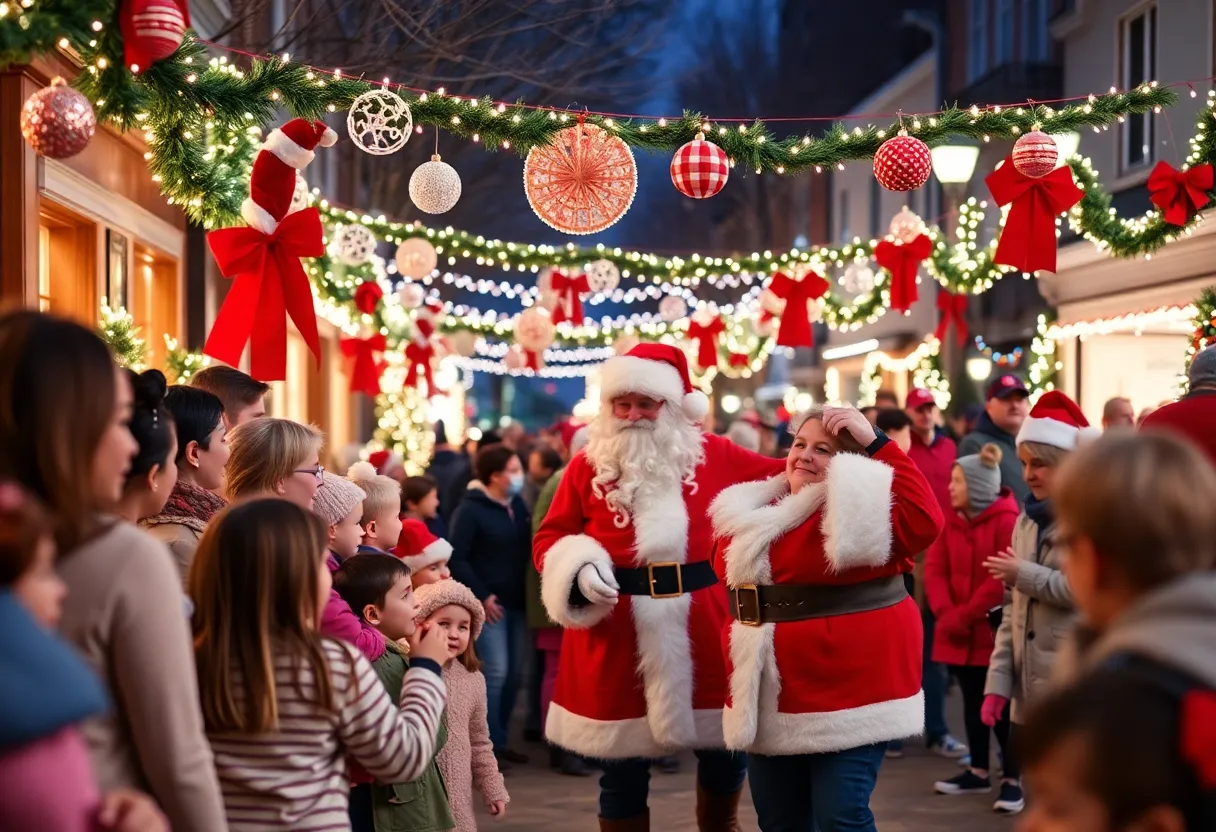 Children enjoying holiday festivities at Flagstaff Mall during Santa's Grand Arrival