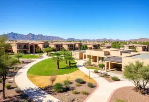 Modern homes in Skyline Village Prelude, San Tan Valley with community amenities.