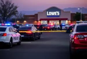 Police investigation at a Lowe's parking lot in South Phoenix