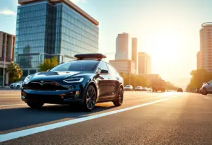 Tesla vehicle operating as a ride-hailing service in Phoenix