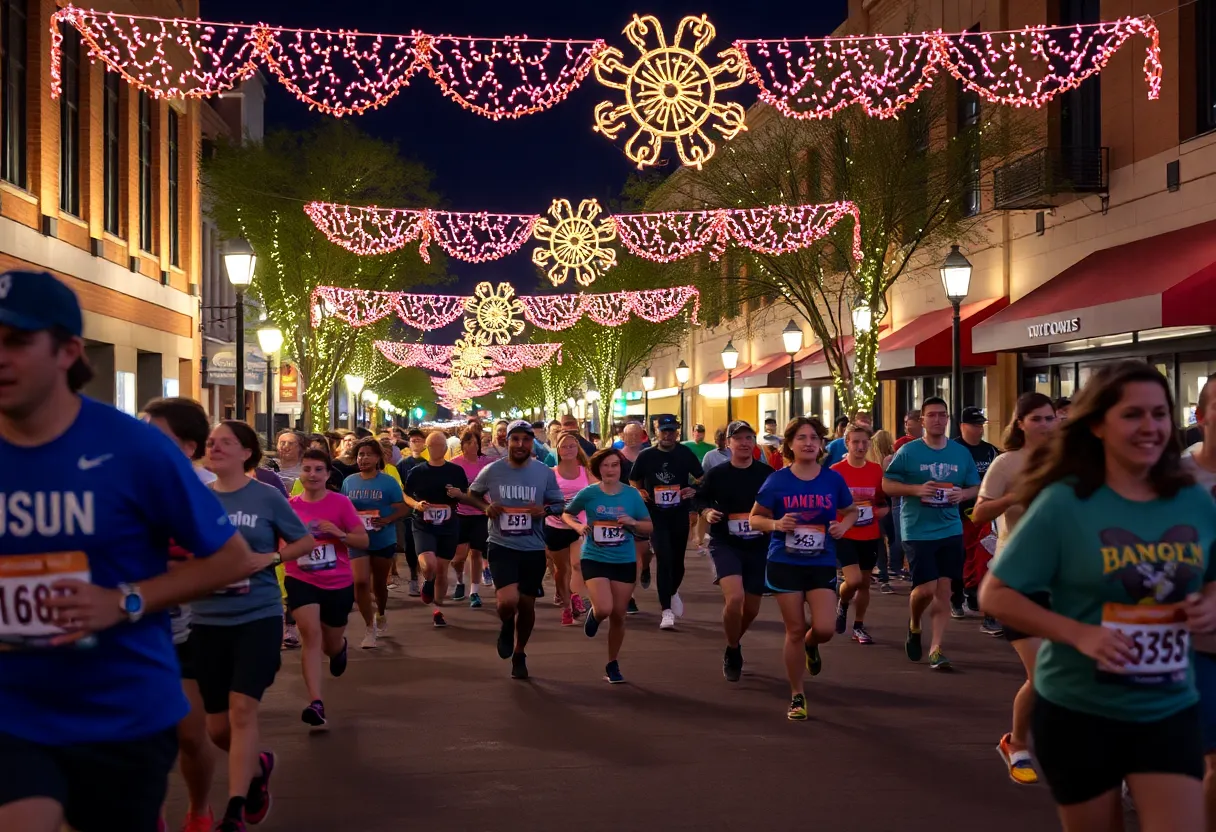 Participants celebrating at the Tucson Meet Me Downtown 5K Night Run