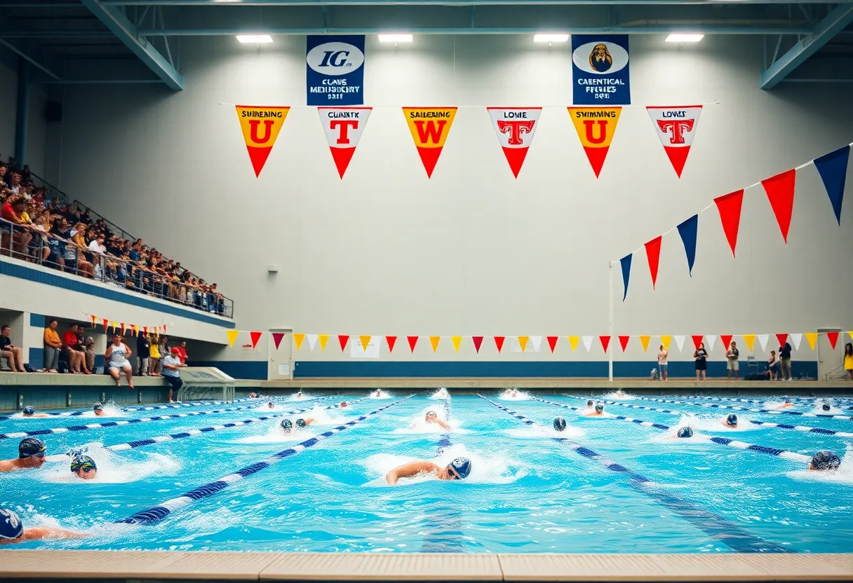 Swimmers competing at the Phoenix Fall Classic