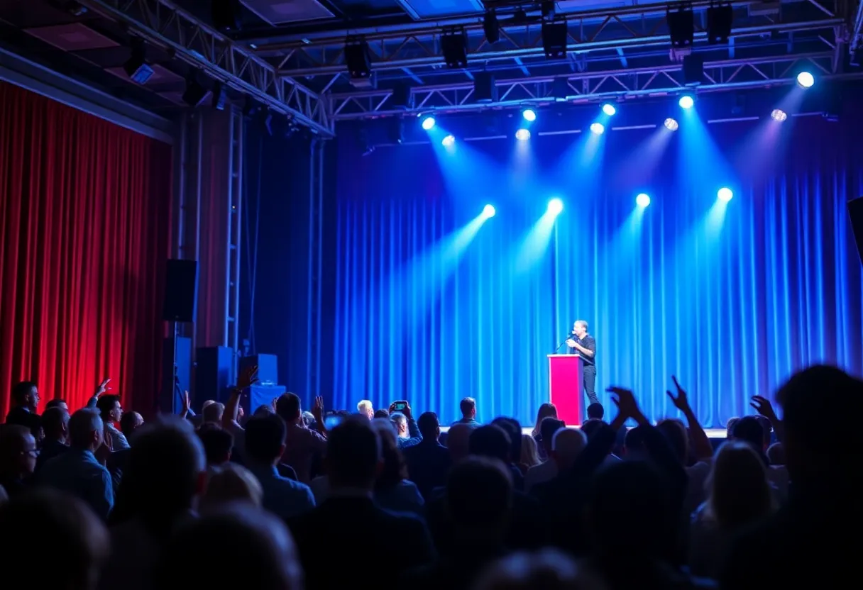 Audience enjoying a live comedy show