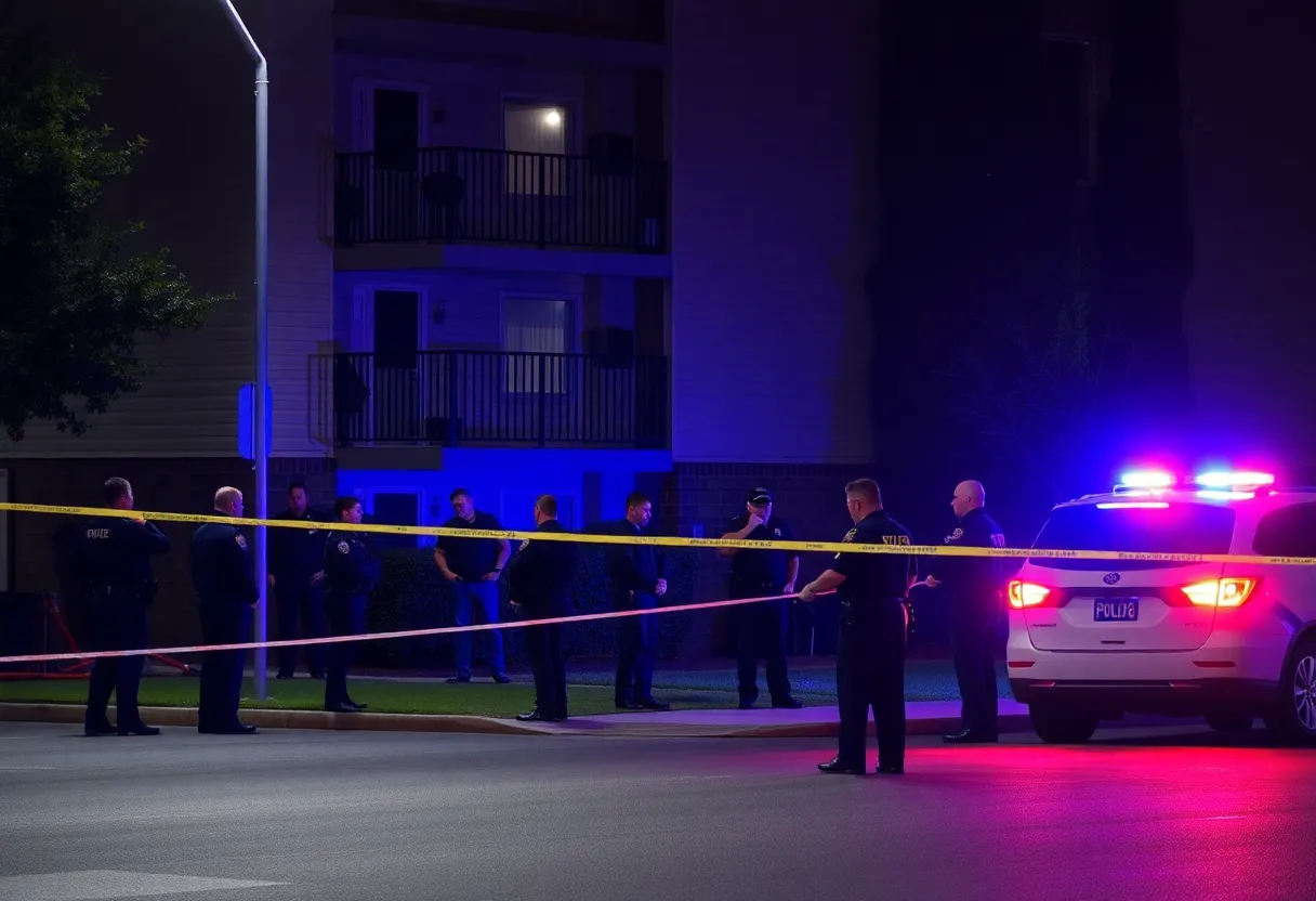 Police investigation at the Allegro Apartments in Ahwatukee.