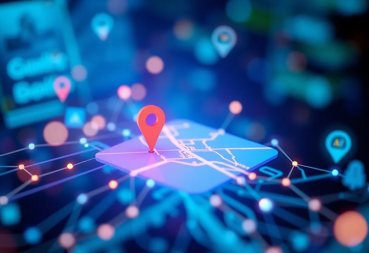 Abstract image representing AI-driven local marketing strategies