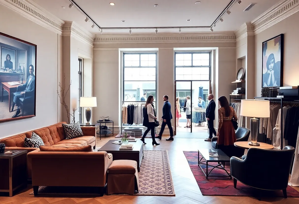 Interior of Aritzia boutique at Scottsdale Fashion Square