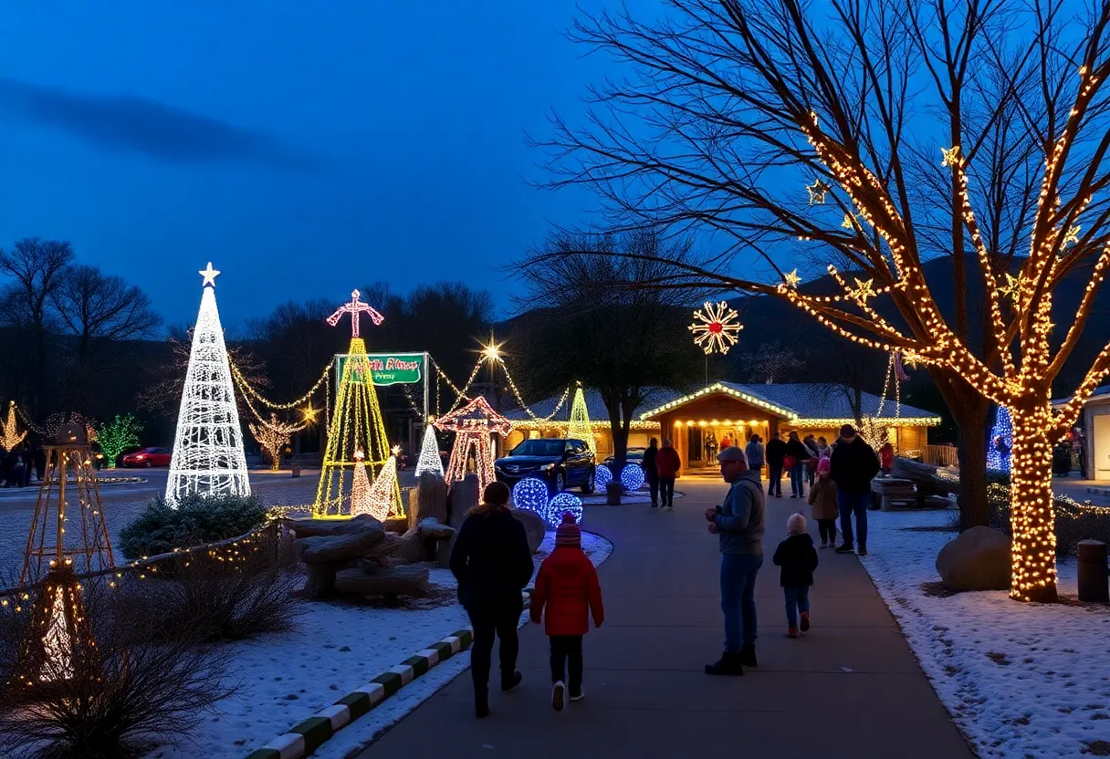 Families enjoying holiday festivities in an Arizona state park