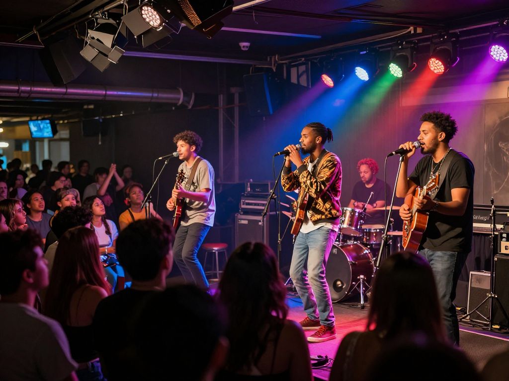 A vibrant live music concert in Phoenix, showcasing local artists.