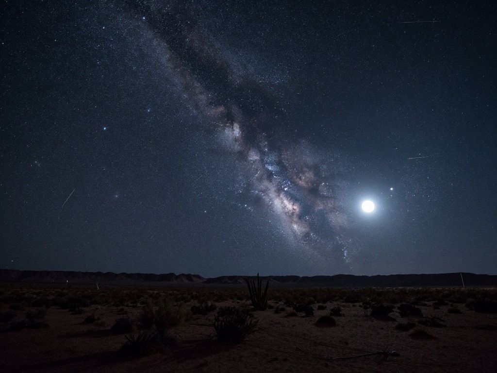 A breathtaking view of the starry night sky in Arizona.
