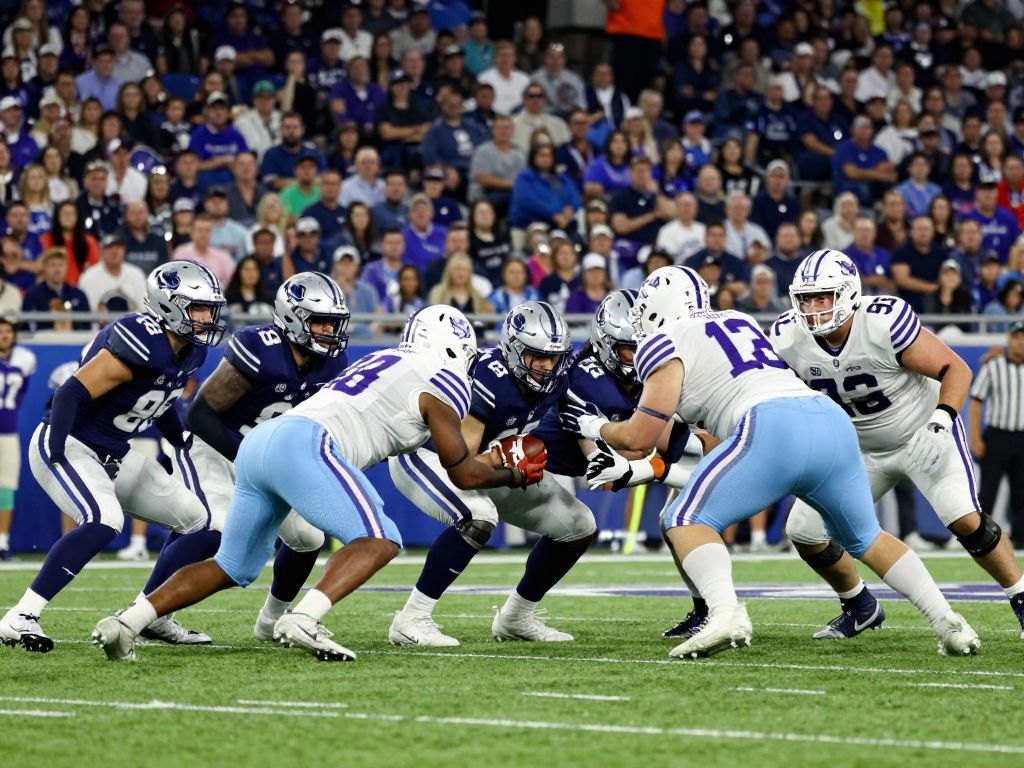 Arizona State football defense in action during a game.