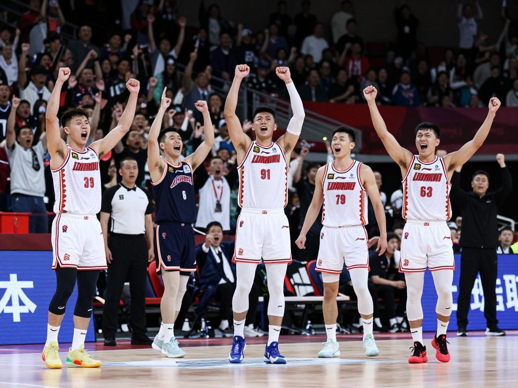 Arizona State Sun Devils players celebrating a comeback victory on the basketball court