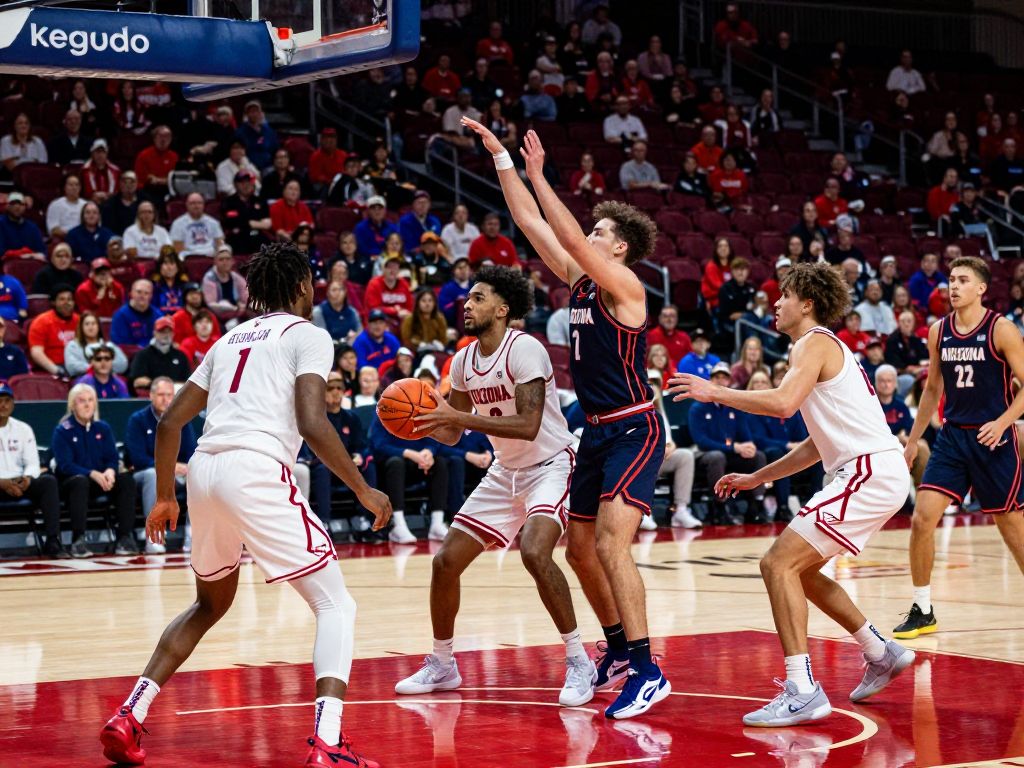 Arizona Wildcats basketball team playing a game
