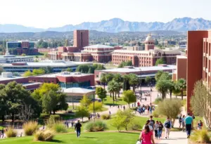 Students participating in a campus tour at Arizona State University