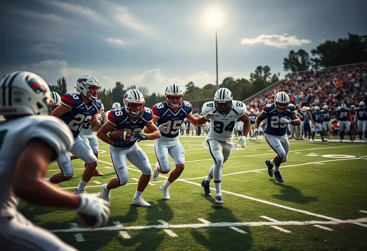 Arizona State University football players in a game setting.