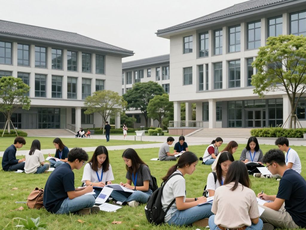 Arizona State University research campus with students collaborating.