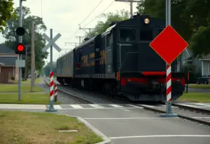 Railroad crossing in Avondale, Arizona
