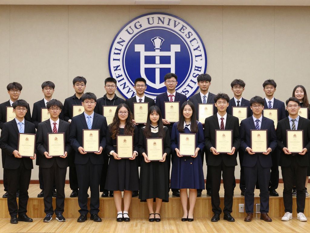 Students receiving awards at the University of Arizona's Centennial Achievement Awards Ceremony