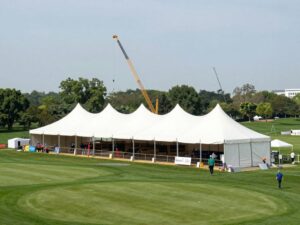 Construction of the Coors Light Birds Nest at TPC Scottsdale