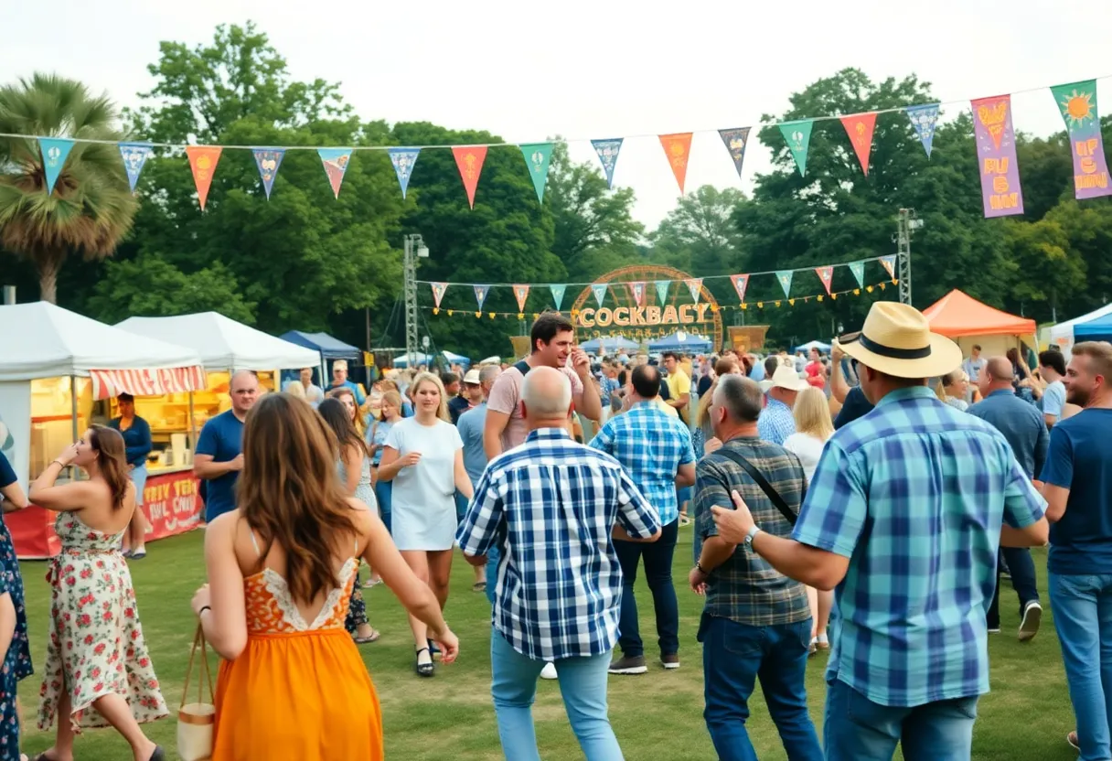 Crowd enjoying a country music festival at Gilbert Regional Park
